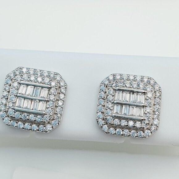 925 Sterling Silver Cubic Zirconia Earrings, U19254782 - Picture 8 of 11